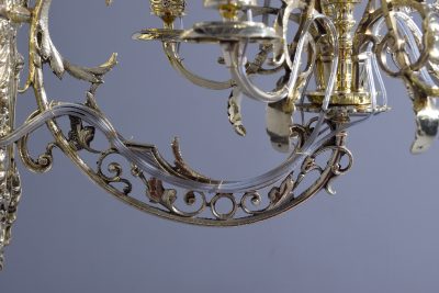 Large Pair of Brass 5 lamp Wall Sconces - Image 3