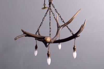 Four Lamp Antler Chandelier - Image 2