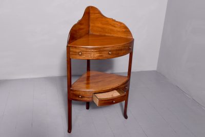 Large Inlaid Mahogany George III corner Washstand - Image 3