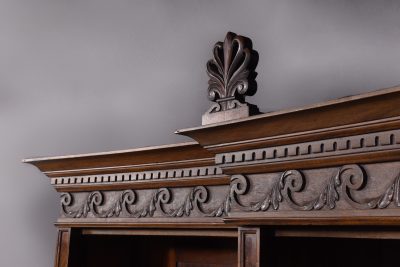 Stylish Mahogany Curved Open Bookcase - Image 3