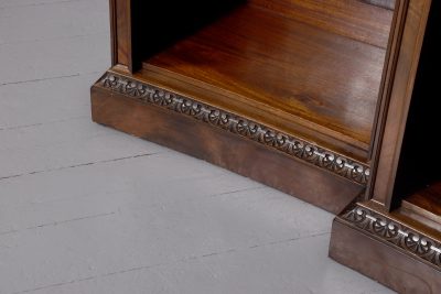 Stylish Mahogany Curved Open Bookcase - Image 4