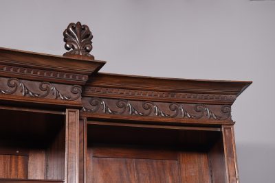 Stylish Mahogany Curved Open Bookcase - Image 6