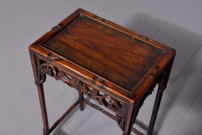 Qing Period Neat-Sized Chinese Carved Hongmu Occasional Table - Image 2