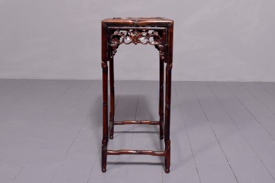 Qing Period Neat-Sized Chinese Carved Hongmu Occasional Table - Image 4