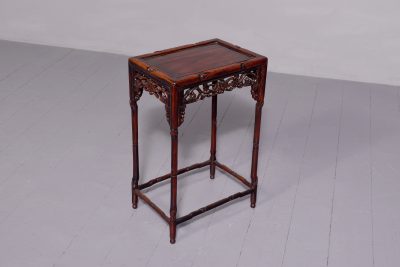 Qing Period Neat-Sized Chinese Carved Hongmu Occasional Table - Image 5