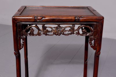 Qing Period Neat-Sized Chinese Carved Hongmu Occasional Table - Image 6