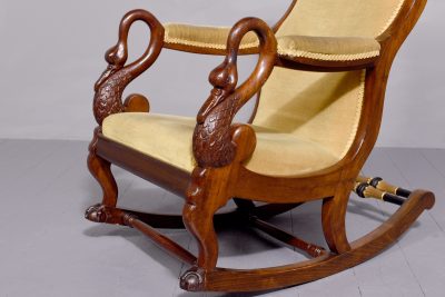 Stylish French Louis - Philippe Mahogany Rocking Chair - Image 8