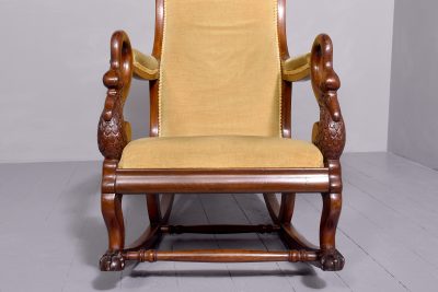 Stylish French Louis - Philippe Mahogany Rocking Chair - Image 6