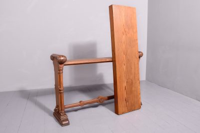 Narrow Pitch Pine Freestanding Table - Image 5