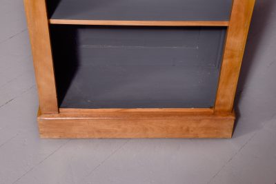Pair of Tall Satin Birch Late-Victorian Open Bookcases - Image 4