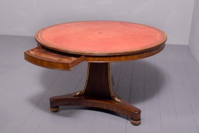George IV Mahogany and Gilded Drum Table. - Image 7