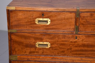 Mahogany Two Part Military Chest of Drawer - Image 5