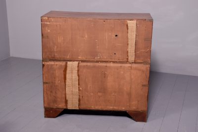 Mahogany Two Part Military Chest of Drawer - Image 8