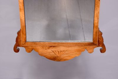 Chippendale style inlaid mahogany wall mirror - Image 3
