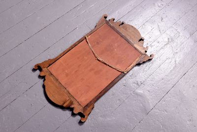 Chippendale style inlaid mahogany wall mirror - Image 4