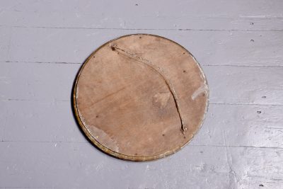 Decorative embossed brass Glasgow-style circular wall mirror - Image 3