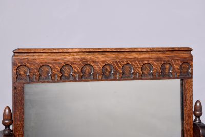 Unusual oak Arts and Crafts style Dressing Mirror - Image 3