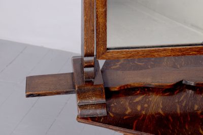 Unusual oak Arts and Crafts style Dressing Mirror - Image 4