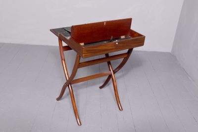 Folding Mahogany Campaign Desk - Image 4