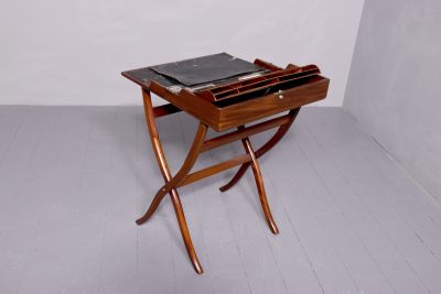 Folding Mahogany Campaign Desk - Image 5