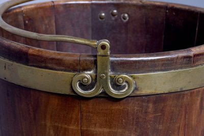George III brass bound mahogany Irish peat Bucket - Image 2