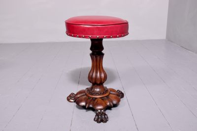 Carved Circular Revolving Piano Stool - Image 3