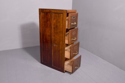 Mahogany 4 drawer Edwardian mahogany filing cabinet - Image 2