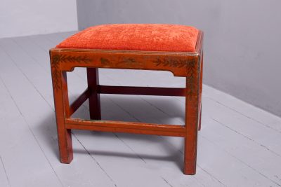A stylish George IV Red Lacquered Stool - Image 4