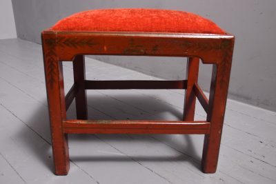 A stylish George IV Red Lacquered Stool - Image 8