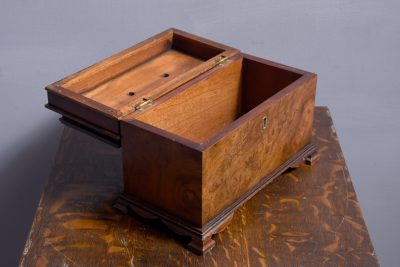 Figured Walnut George 111 style Tea Caddy - Image 4