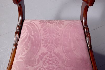 Set of 8 stylish Irish mahogany Regency dining chairs - Image 2
