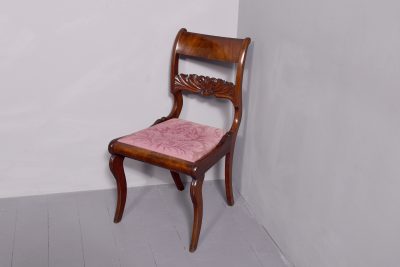Set of 8 stylish Irish mahogany Regency dining chairs - Image 3