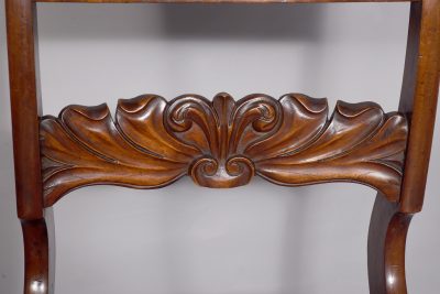 Set of 8 stylish Irish mahogany Regency dining chairs - Image 4