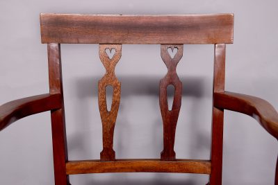 Pair of Late George III Provincial Mahogany Arm Chairs - Image 3