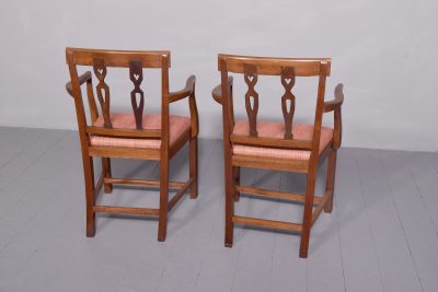 Pair of Late George III Provincial Mahogany Arm Chairs - Image 6