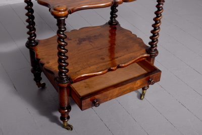 Neat sized Victorian rosewood two-tiered whatnot/stand – (would make a perfect television stand) - Image 2