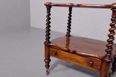 Neat sized Victorian rosewood two-tiered whatnot/stand – (would make a perfect television stand) - Image 3