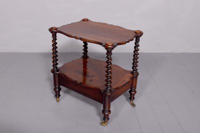 Neat sized Victorian rosewood two-tiered whatnot/stand – (would make a perfect television stand) - Image 5