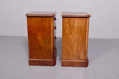 Pair of mid-Victorian small Spanish mahogany chest of drawers/lockers - Image 5