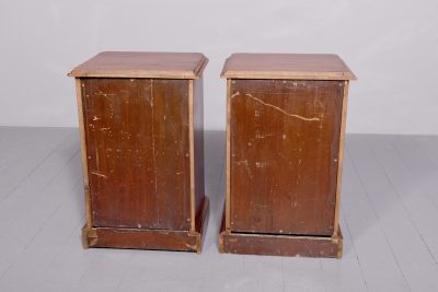 Pair of mid-Victorian small Spanish mahogany chest of drawers/lockers - Image 6