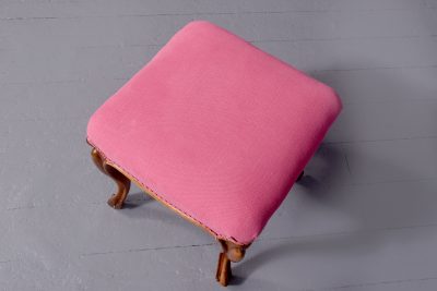 A Mid-Victorian Walnut Framed Cabriole Leg Stool - Image 5