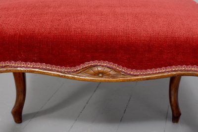 A Mid-Victorian Mahogany Framed Cabriole Leg Stool - Image 2