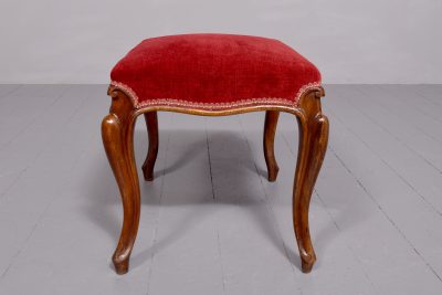 A Mid-Victorian Mahogany Framed Cabriole Leg Stool - Image 5