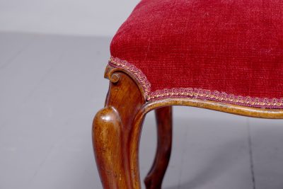 A Mid-Victorian Mahogany Framed Cabriole Leg Stool - Image 6