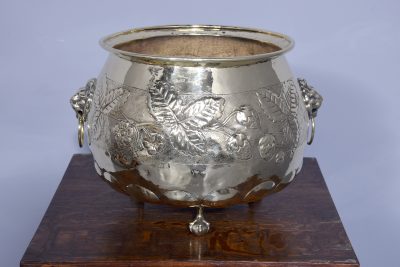 Dutch Brass Circular Jardinière - Image 6