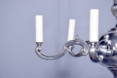 Silvered Dutch Style 6 Arm Light Fitting - Image 2