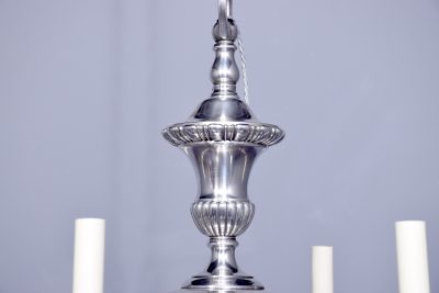 Silvered Dutch Style 6 Arm Light Fitting - Image 4