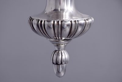 Silvered Dutch Style 6 Arm Light Fitting - Image 7