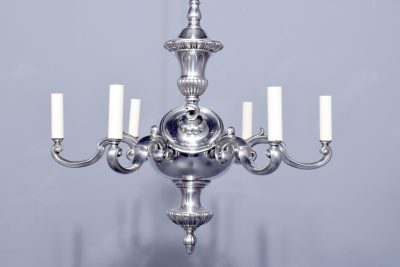 Silvered Dutch Style 6 Arm Light Fitting - Image 11