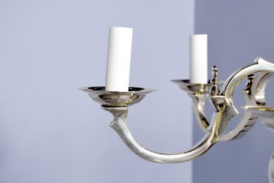 Large Cast Brass Dutch Style Six Arm Light Fitting - Image 7